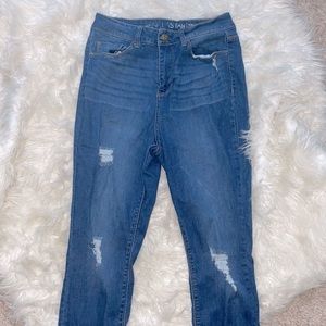 High rise skinny jeans